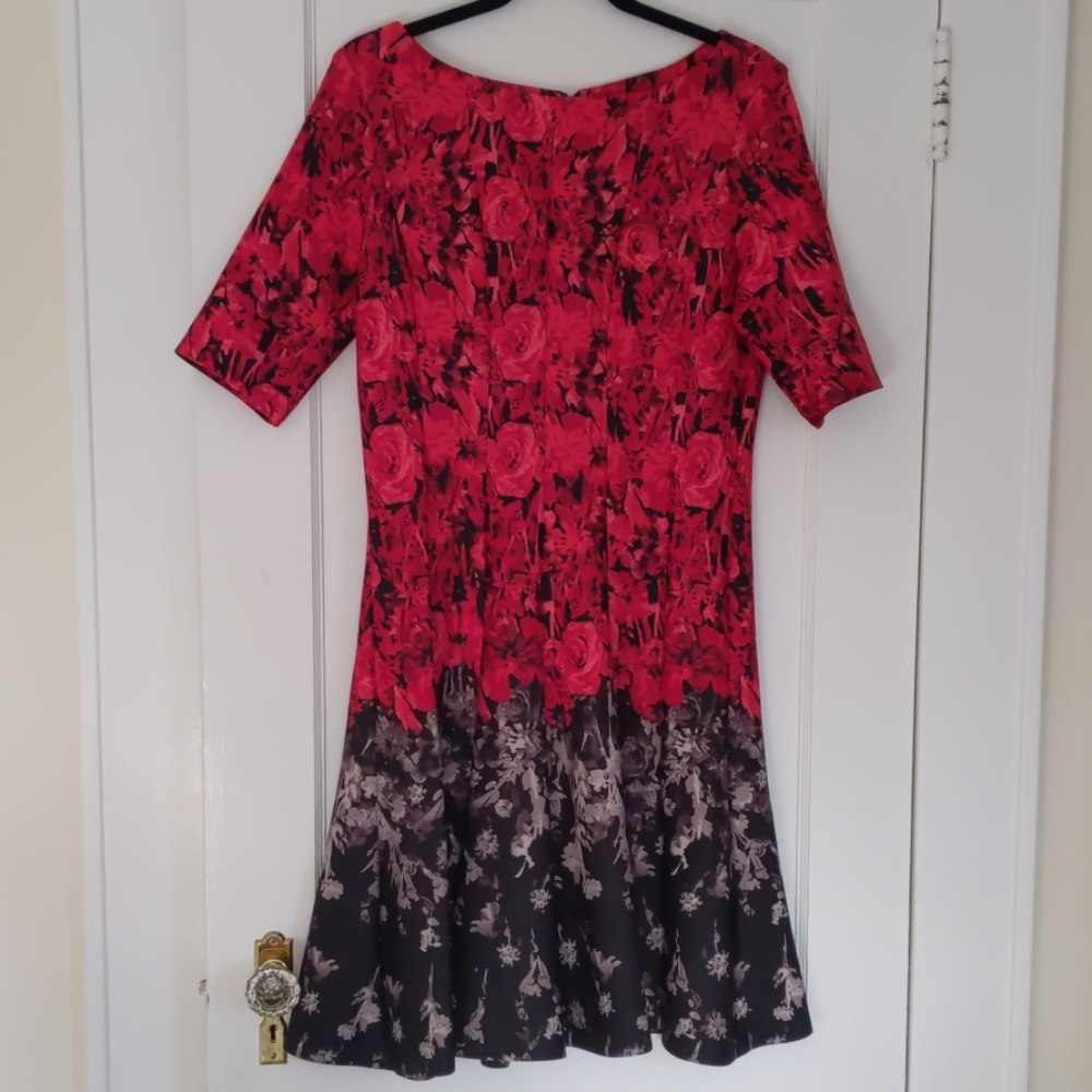 Julian Taylor fit and flare floral print dress
